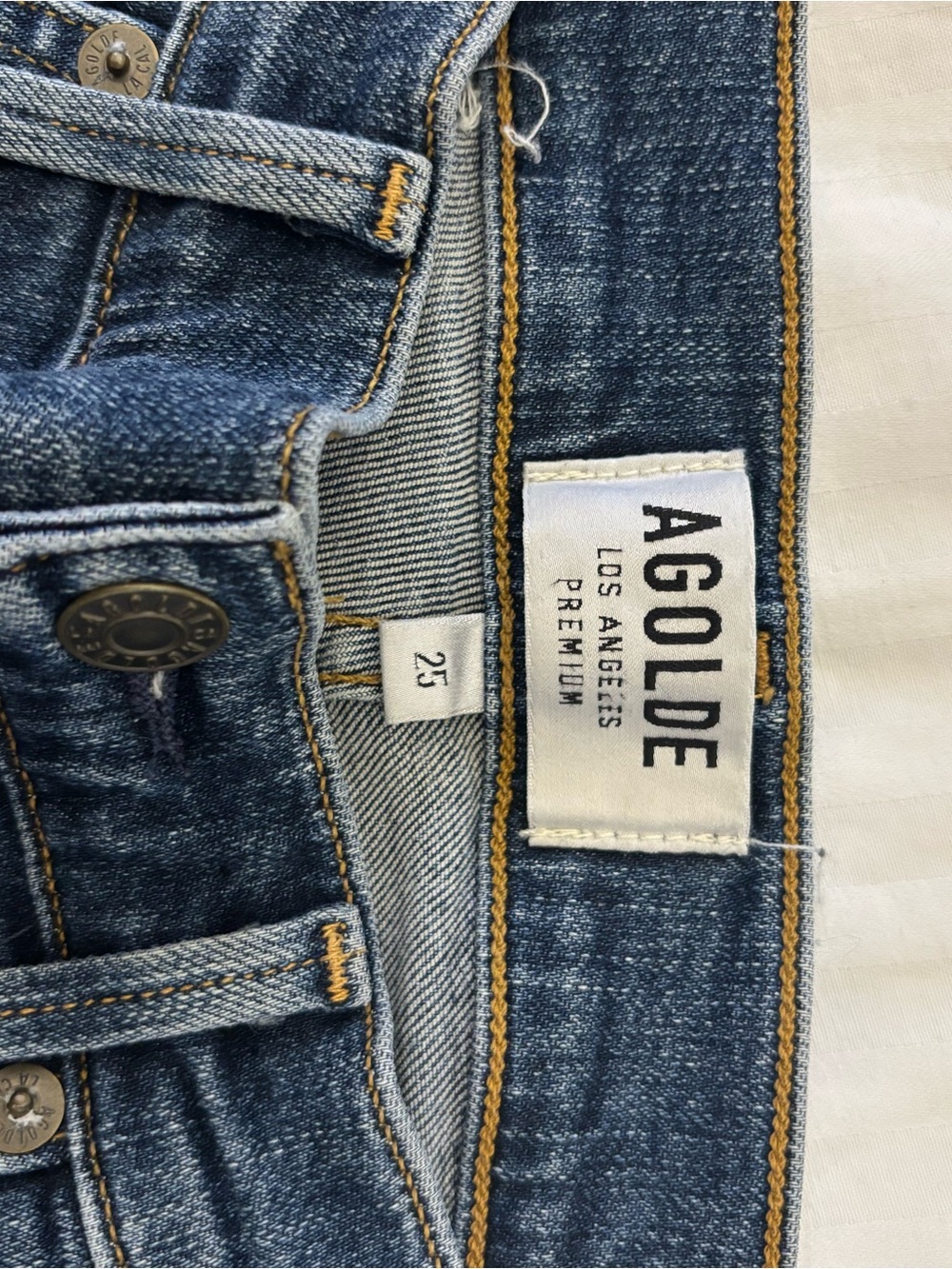 Agolde Size 25 Sophie Distressed High-Rise Skinny Jeans with stretch - Picture 3 of 6